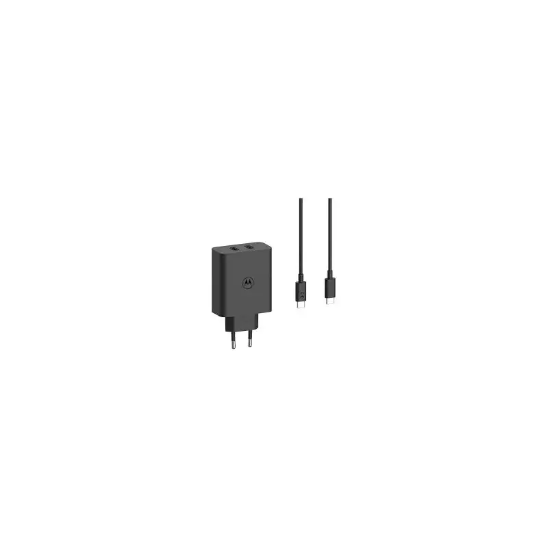 (SIMC1252) MOTOROLA CARGADOR PARED CON CABLE 2 X USB-C TURBO POWER GAN 125W DUAL