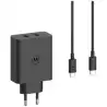 (SIMC1252) MOTOROLA CARGADOR PARED CON CABLE 2 X USB-C TURBO POWER GAN 125W DUAL