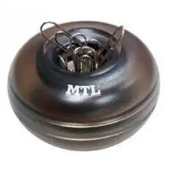 (79293) MTL PORTACLIPS IMANTADO REDONDO NEGRO TRASNLÚCIDO