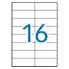(04708) MULTI-3 ETIQUETAS ADHESIVAS 105X37MM INKJET/LÁSER C/RECTOS 16 X 100H BLANCO