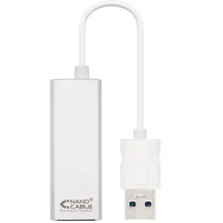 (10.03.0401) NANOCABLE CONVERSOR USB 3.0 A ETHERNET GIGABIT 10/100/1000 MBPS BLANCO 15CM