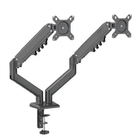 (NXDMA02B) NILOX SOPORTE DE MESA GIRATORIO E INCLINABLE 2 BRAZOS ARTICULADO HASTA 32" NEGRO