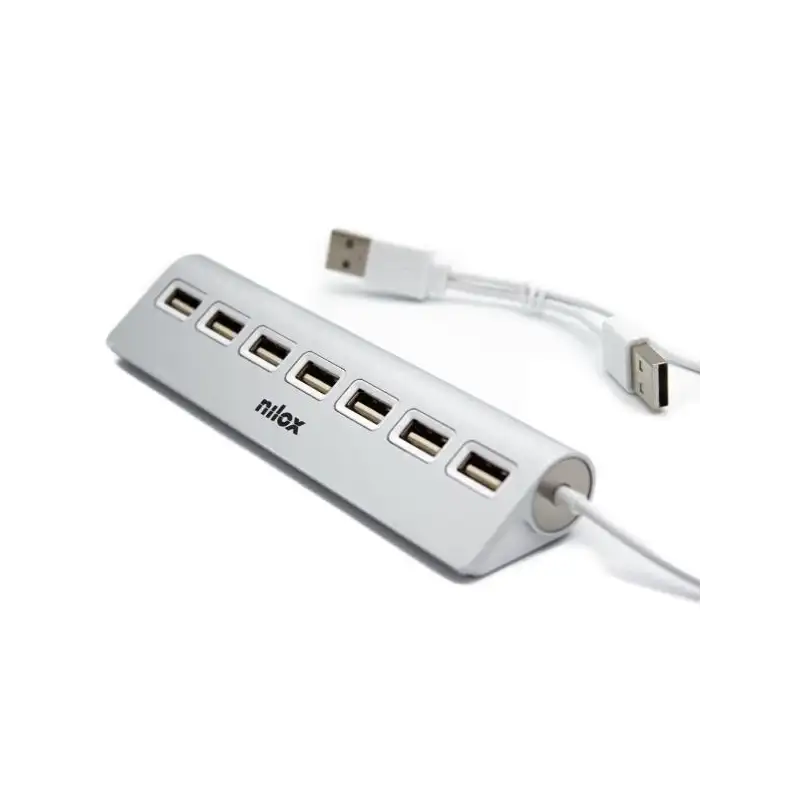 (NXHU7ALU2) NILOX HUB 7 PUERTOS USB 2.0 - ALUMINIO
