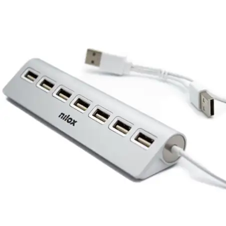 (NXHU7ALU2) NILOX HUB 7 PUERTOS USB 2.0 - ALUMINIO