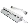 (NXHU7ALU2) NILOX HUB 7 PUERTOS USB 2.0 - ALUMINIO