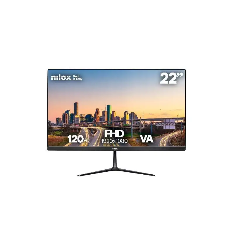 (NXM22FHD1201) NILOX MONITOR DESKTOP VA 22" 4MS FHD 1920X1080 120HZ 16:9 VGA/HDMI NEGRO