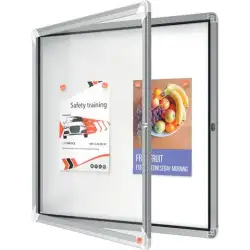 (1902579) NOBO VITRINA DE EXTERIOR MAGNÉTICA PREMIUM PLUS C/CERRADURA PARA 8 HOJAS A4 BLANCO