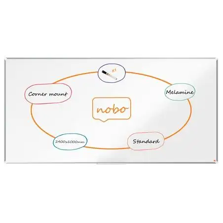 (1915454) NOBO PIZARRA BLANCA PREMIUM PLUS 240X120CM MELAMINA BLANCO
