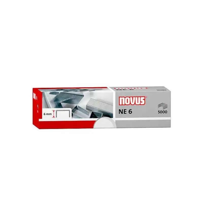 (042-0000) NOVUS GRAPAS NE 6 PARA GRAPADORAS ELÉCTRICAS CAJA -5000U-
