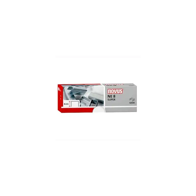 (042-0002) NOVUS GRAPAS NE 8 SUPER PARA GRAPADORAS ELÉCTRICAS CAJA 5000 UD