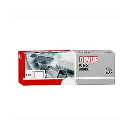 (042-0002) NOVUS GRAPAS NE 8 SUPER PARA GRAPADORAS ELÉCTRICAS CAJA 5000 UD