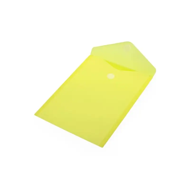 (90053) OFFICE BOX CARPETA SOBRE CIERRE C/VELCRO CLASSIC A4+ VERTICAL PLÁSTICO AMARILLO TRANSLÚCIDO