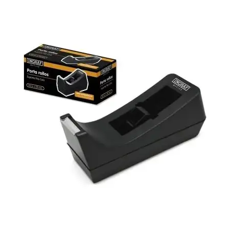 (323817) OFFICE CLUB DISPENSADOR PARA ROLLOS CELO DE 33 METROS NEGRO MODELO PR1