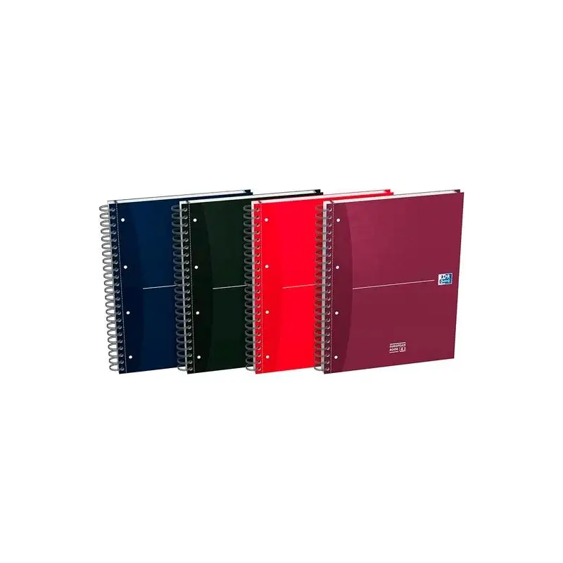 (100104738) OXFORD CUADERNO OFFICE ESSENTIALS EUROPEANBOOK 4 MICROPERFORADO 120H A4+ 5X5 C/SEPARADORES T/EXTRADURAS C/SURTIDOS