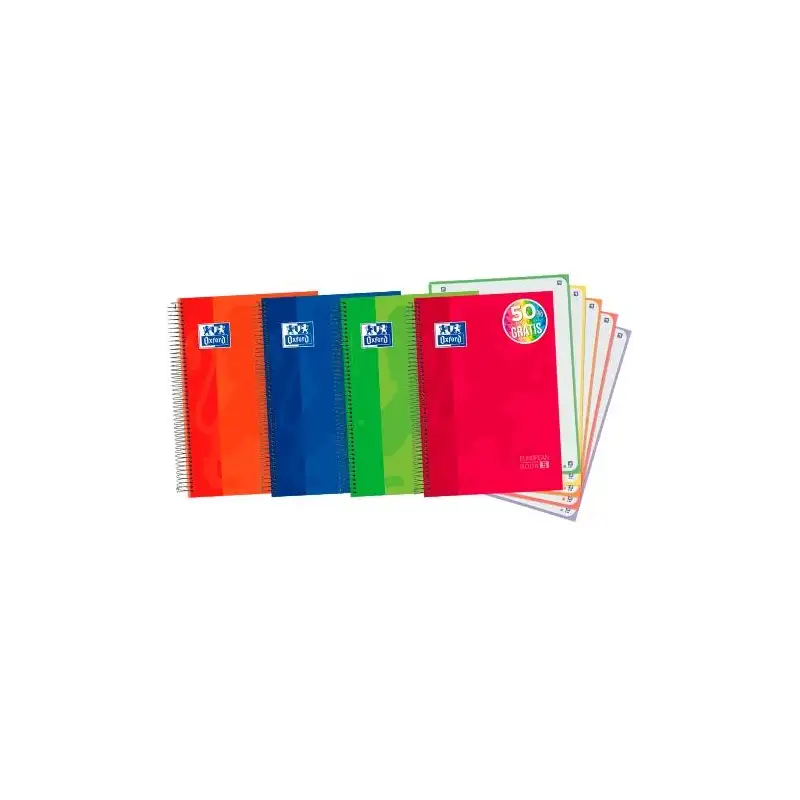 (100430279) OXFORD CUADERNO CLASSIC EUROPEANBOOK 5 WRITE&ERASE 120H  A4+ 5X5 MICROPERFORADO T/EXTRADURA C/SURTIDOS VIVOS