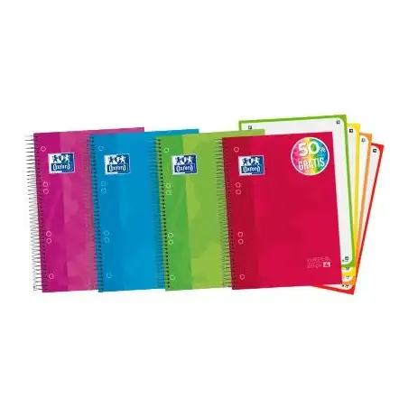 (100430568) OXFORD CUADERNO CLASSIC EUROPEANBOOK 4 WRITE&ERASE 120H A5+ 5X5 MICROPERFORADO T/EXTRADURA C/SURTIDOS