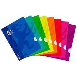 (400026393) OXFORD LIBRETA GRAPADA OPENFLEX 48H A4 4X4MM TAPA DE PLÁSTICO C/SURTIDOS