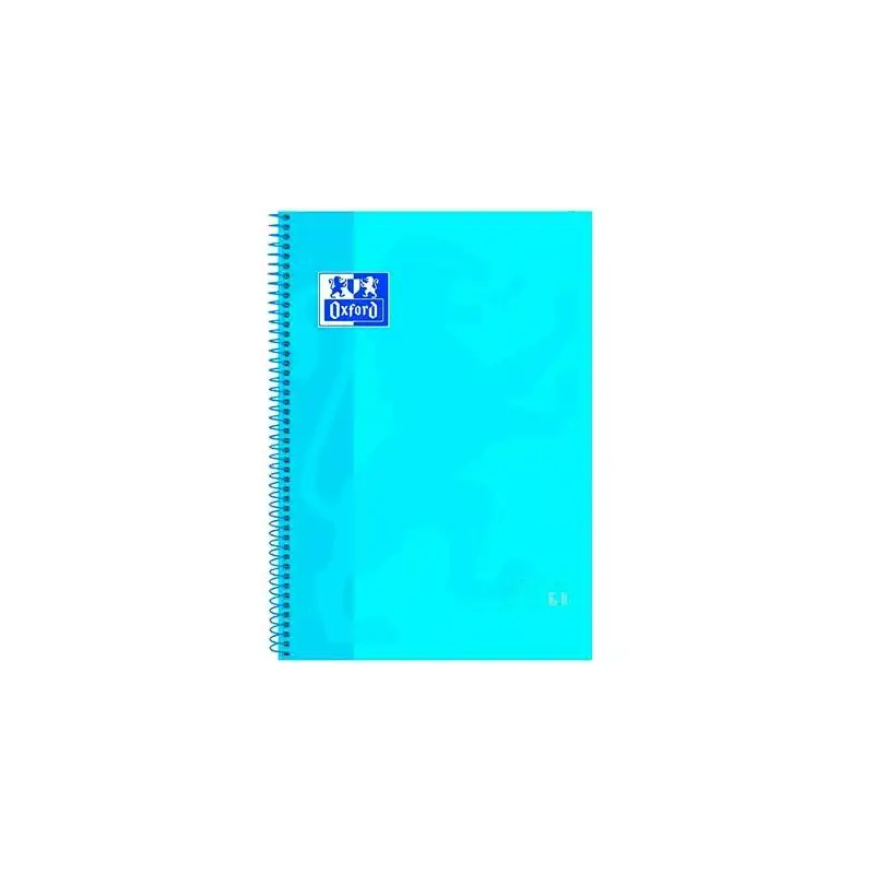(400028276) OXFORD CUADERNO CLASSIC EUROPEANBOOK 1 WRITE&ERASE 80H A4+ 5X5MM MICROPERFORADO T/EXTRADURA TURQUESA