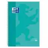 (400040983) OXFORD CUADERNO CLASSIC EUROPEANBOOK 1 MICROPERFORADO 80H A4+ 5X5 T/EXTRADURAS BANDA COLOR VERDE MENTA