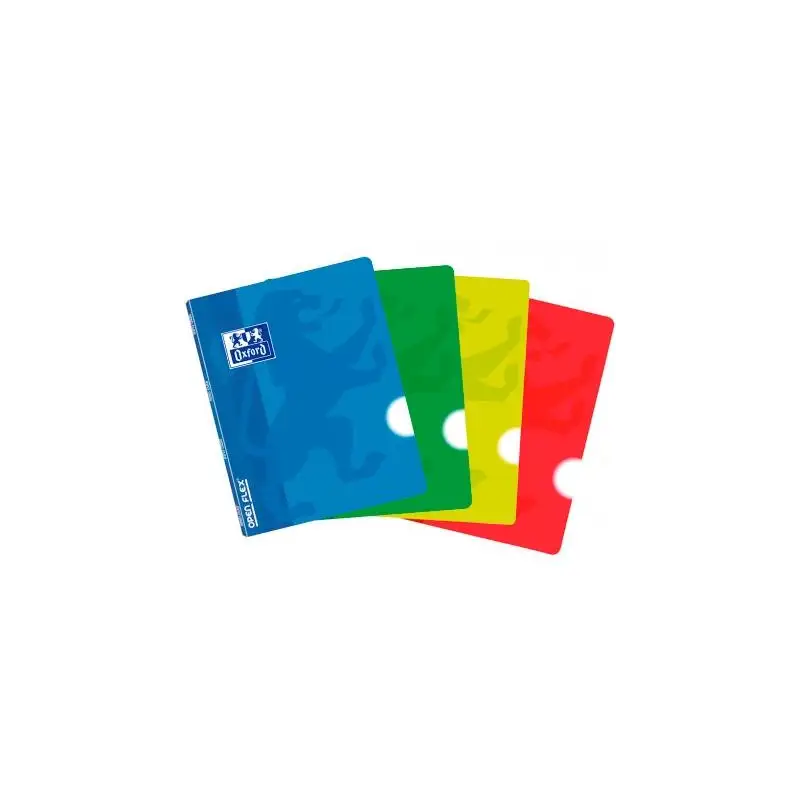 (400062603) OXFORD LIBRETA GRAPADA OPENFLEX 48H A5 LISO TAPA DE PLÁSTICO C/SURTIDOS