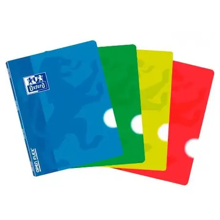 (400062603) OXFORD LIBRETA GRAPADA OPENFLEX 48H A5 LISO TAPA DE PLÁSTICO C/SURTIDOS