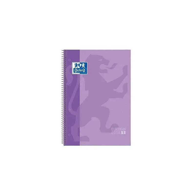 (400117273) OXFORD CUADERNO TOUCH EUROPEANBOOK 1 WRITE&ERASE 80H A4+ 5X5MM MICROPERFORADO T/EXTRADURA MALVA PASTEL