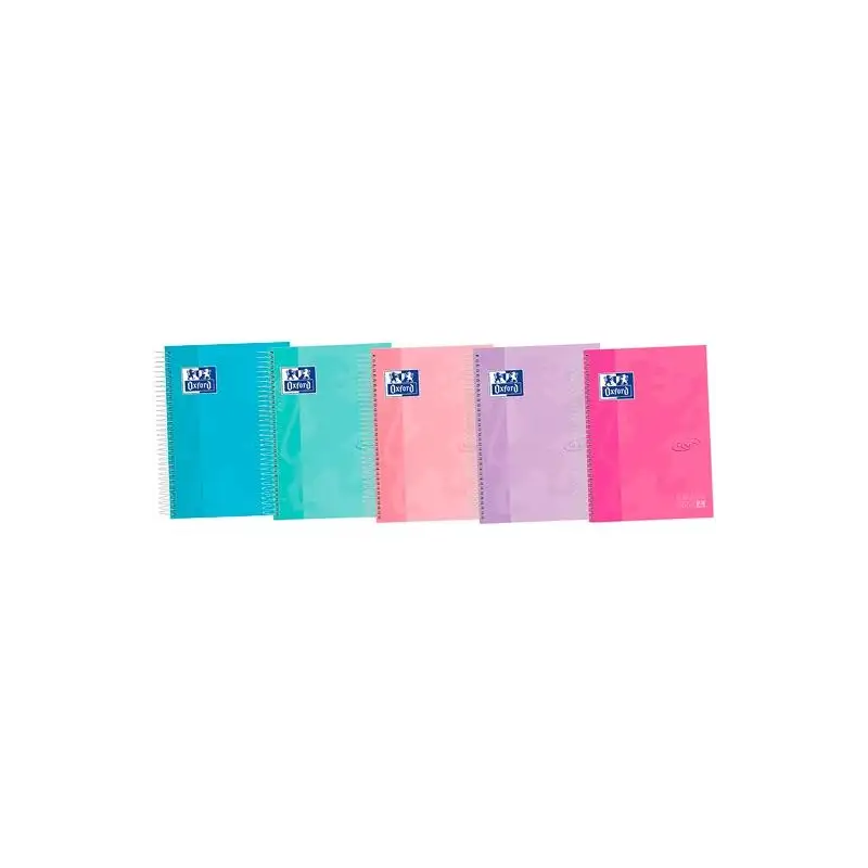 (400133561) OXFORD CUADERNO TOUCH EUROPENANBOOK 4 MICROPERFORADO 120H A5+ 5X5MM TAPA EXTRADURA C/SURTIDOS PASTEL