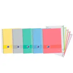 (400149497) OXFORD CUADERNO &YOU EUROPEANBOOK 5 WHITE&ERASE 120H A4+ 5X5 MICROPERFORADO T/EXTRADURA C/SURTIDOS