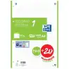 (400158059) OXFORD RECAMBIO CLASSIC 120 HOJAS A4 SUELTAS 90GR 5X5MM 4 TALADROS 1 BANDA COLOR VERDE