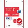 (400158162) OXFORD RECAMBIO CLASSIC 120 HOJAS A4 SUELTAS 90GR 5X5MM 4 TALADROS 1 BANDA COLOR ROJO