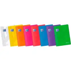 (400172931) OXFORD LIBRETA GRAPADA EASYBOOK 48H A4 4X4MM TAPA DE PLÁSTICO C/SURTIDOS VIVOS
