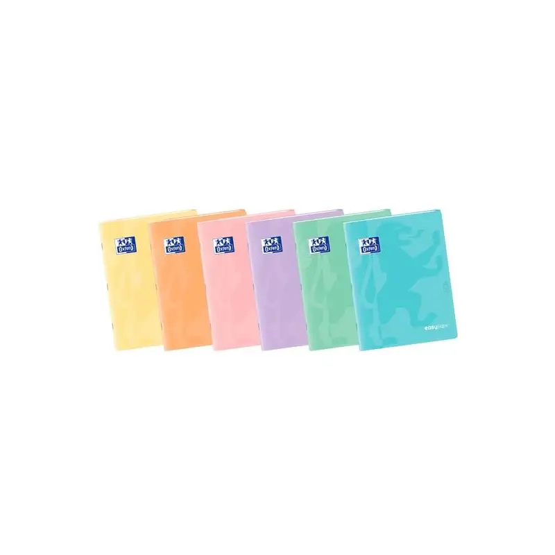 (400172933) OXFORD LIBRETA GRAPADA EASYBOOK 48H A5 4X4MM TAPA DE PLÁSTICO C/SURTIDOS PASTEL