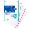 (400173020) OXFORD RECAMBIO CLASSIC 200+50H GRATIS A4 SUELTAS 90GR 5X5MM 4 TALADROS 5 BANDAS COLORES PASTEL
