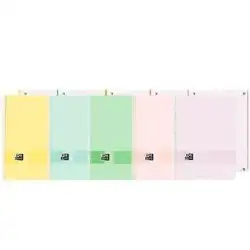 (400184020) OXFORD CUADERNO EUROPEANBOOK 1 LIVE&GO  80H A4+ 5X5 TAPA PLÁSTICO OPACO C/SURTIDOS PASTEL