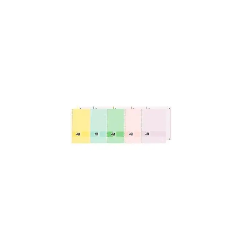 (400184020) OXFORD CUADERNO EUROPEANBOOK 1 LIVE&GO  80H A4+ 5X5 TAPA PLÁSTICO OPACO C/SURTIDOS PASTEL