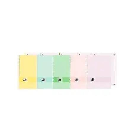 (400184020) OXFORD CUADERNO EUROPEANBOOK 1 LIVE&GO  80H A4+ 5X5 TAPA PLÁSTICO OPACO C/SURTIDOS PASTEL