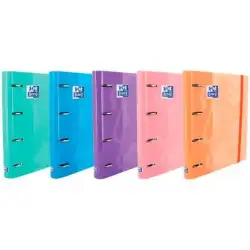 (400075372) OXFORD CARPETA DE ANILLAS 4X35MM EUROPEANBINDER CLASSIC C/RECAMBIO 100H A4+ 5X5 CIERRE C/GOMA C/SURTIDOS