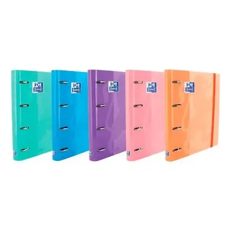 (400075372) OXFORD CARPETA DE ANILLAS 4X35MM EUROPEANBINDER CLASSIC C/RECAMBIO 100H A4+ 5X5 CIERRE C/GOMA C/SURTIDOS