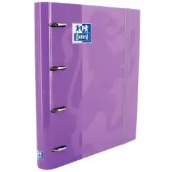 (400109183) OXFORD CARPETA ANILLAS 4X35MM CLASSIC EUROPEANBINDER C/RECAMBIO 100H A4+ 5X5 T/EXTRADURA MALVA