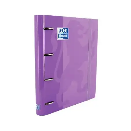 (400109183) OXFORD CARPETA ANILLAS 4X35MM CLASSIC EUROPEANBINDER C/RECAMBIO 100H A4+ 5X5 T/EXTRADURA MALVA