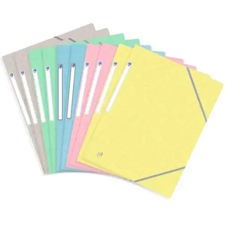 (400117805) OXFORD CARPETA DE GOMAS CON SOLAPAS TOP FILE+ A4 TAPA BLANDA COLORES SURTIDOS PASTEL
