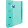 (400127153) OXFORD CARPETA ANILLAS 4X35MMTOUCH EUROPEANBINDER C/RECAMBIO 100H A4+ 5X5 T/ESTRADURA ICE MINT PASTEL