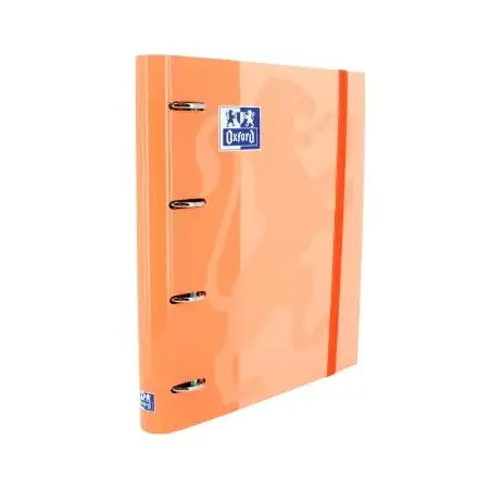 (400132986) OXFORD CARPETA ANILLAS 4 X 35MM CLASSIC EUROPEANBINDER C/RECAMBIO 100H A4+ 5X5 TAPA EXTRADURA MELOCOTÓN