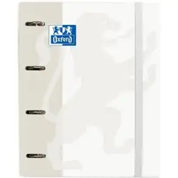 (400132987) OXFORD CARPETA ANILLAS 4 X 35MM CLASSIC EUROPEANBINDER C/RECAMBIO 100H A4+ 5X5 TAPA EXTRADURA BLANCO