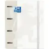(400132987) OXFORD CARPETA ANILLAS 4 X 35MM CLASSIC EUROPEANBINDER C/RECAMBIO 100H A4+ 5X5 TAPA EXTRADURA BLANCO