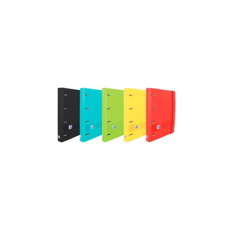 (400146210) OXFORD LIVE & GO CARPETA 4 ANILLAS EUROPEANBINDER POLYFOAM C/ RECAMBIO 100H 1 LÍNEA A4+ COLORES SURTIDOS VIVOS