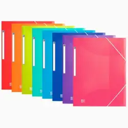 (400147020) OXFORD CARPETA DE GOMAS URBAN PP TRASLÚCIDO A4+ C/ SOLAPAS COLORES SURTIDOS