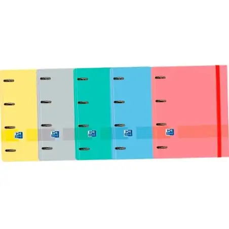 (400149415) OXFORD & YOU TE CARPETA ANILLAS EUROPEANBINDER  4 X 35MM C/ RECAMBIO 100H 5X5 A4+ SURTIDOS