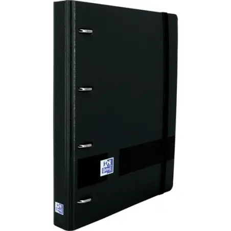 (400183096) OXFORD CARPETA ANILLAS  EUROPEANBINDER LIVE&GO 4X25 A5+ C/RECAMBIO DOTS WRITE&ERASE POLYFOAM NEGRO