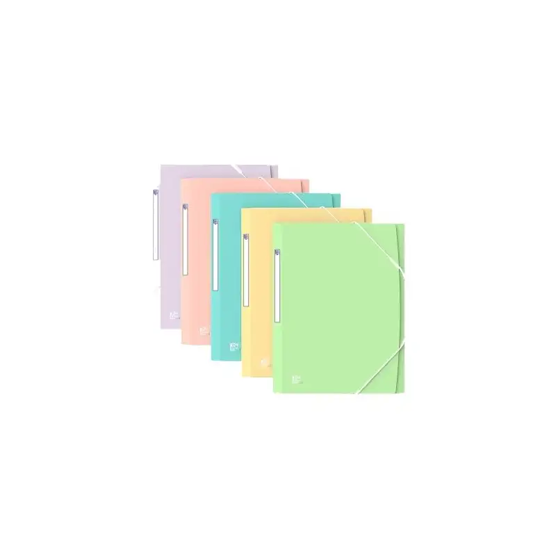 (400187619) OXFORD CARPETA DE GOMAS URBAN 3 SOLAPAS A4+ PLÁSTICO TRASLÚCIDO C/SURTIDOS PASTEL
